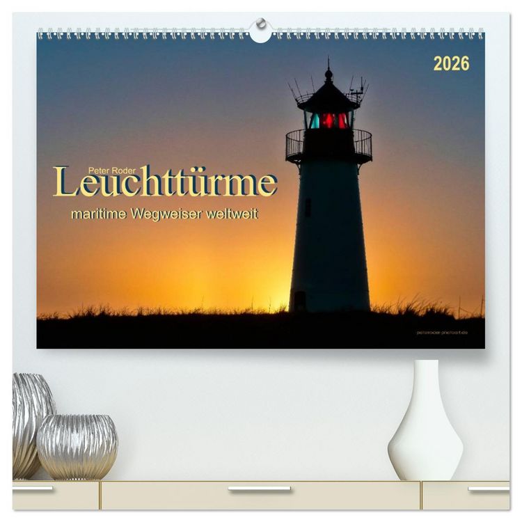 Produktbild: Leuchtt&uuml;rme - maritime Wegweiser weltweit (hochwertiger Premium Wandkalender 2026 DIN A2 quer), Kunstdruck in Hochglanz