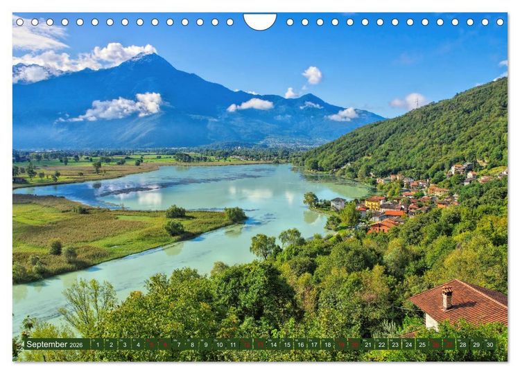 Produktbild: Comer See - Mediterraner Charme in alpiner Landschaft (Wandkalender 2026 DIN A4 quer), CALVENDO Monatskalender