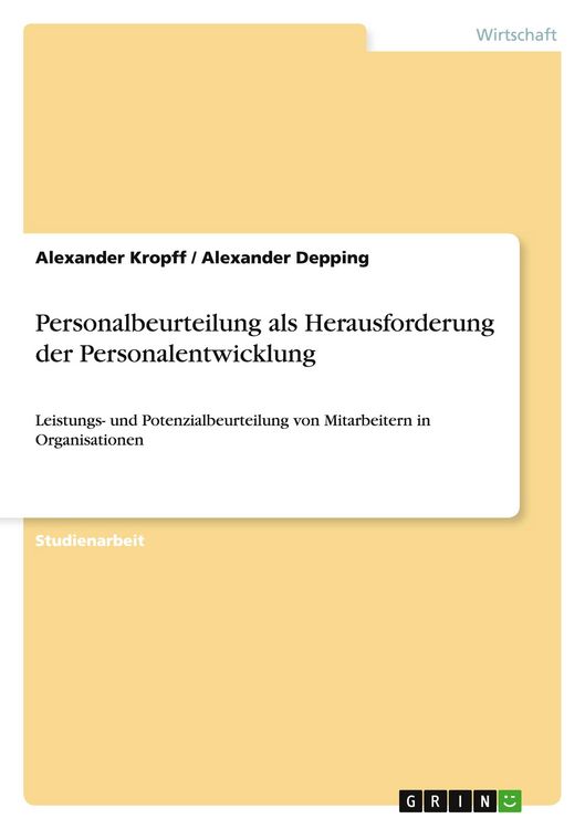 Produktbild: Personalbeurteilung als Herausforderung der Personalentwicklung