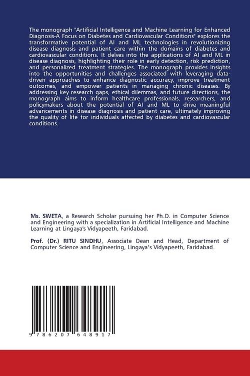 Produktbild: ARTIFICIAL INTELLIGENCE AND MACHINE LEARNING FOR ENHANCED DIAGNOSIS