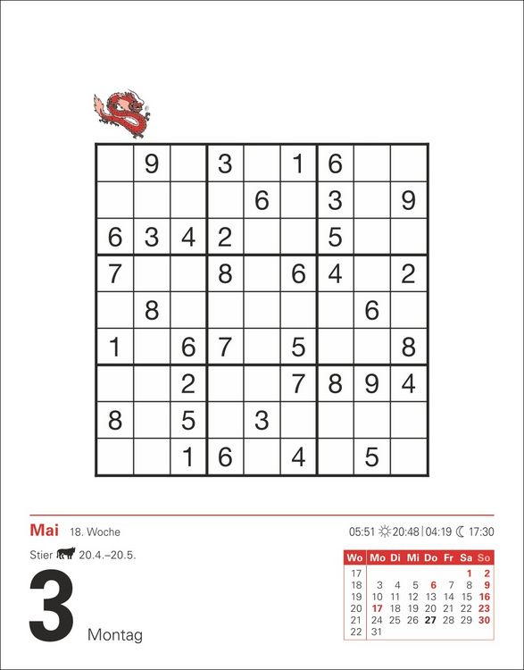 Produktbild: Sudoku Tagesabrei&szlig;kalender 2027 - Das Kult-R&auml;tsel aus Japan
