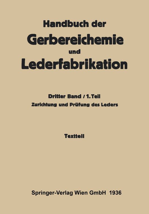 Produktbild: Zurichtung und Pr&uuml;fung des Leders -Textteil