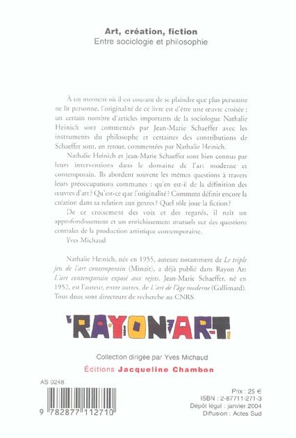 Produktbild: Artcreationfictionentre sociologie