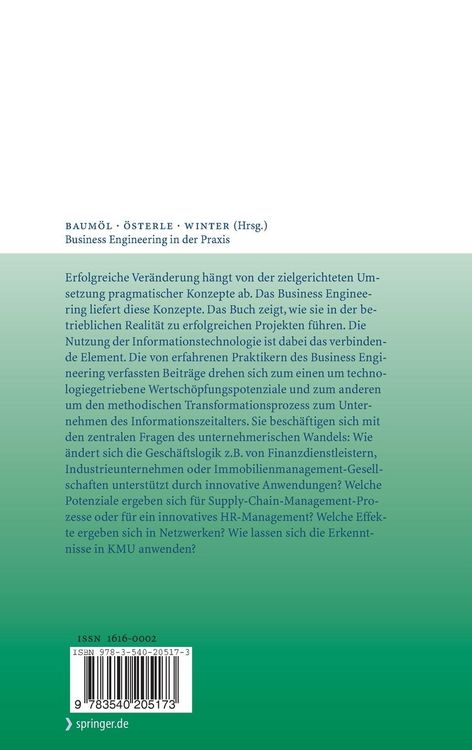 Produktbild: Business Engineering in der Praxis