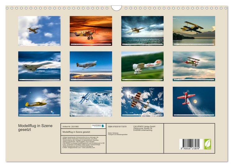 Produktbild: Modellflug in Szene gesetzt (Wandkalender 2026 DIN A3 quer), CALVENDO Monatskalender