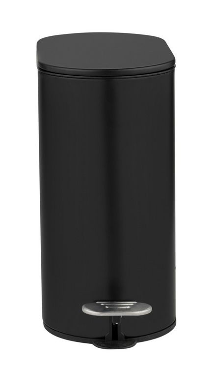 Produktbild: Kosmetikeimer Mod. Collungo, 5L, schwarz, Metall, 14x28,5x29,5 cm, easy-close Absenkautomatik
