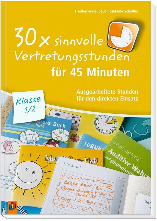 Produktbild: 30 x sinnvolle Vertretungsstunden f&uuml;r 45 Minuten &ndash; Klasse 1/2