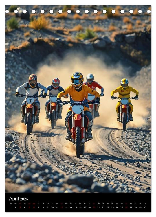 Produktbild: Adrenalin am Limit - Grenzenlose Motocross Action (Tischkalender 2026 DIN A5 hoch), CALVENDO Monatskalender