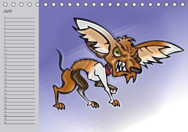 Produktbild: Hunde-Geburtstagskalender / Witziger Cartoon-Kalender (Tischkalender immerw&auml;hrend DIN A5 quer)