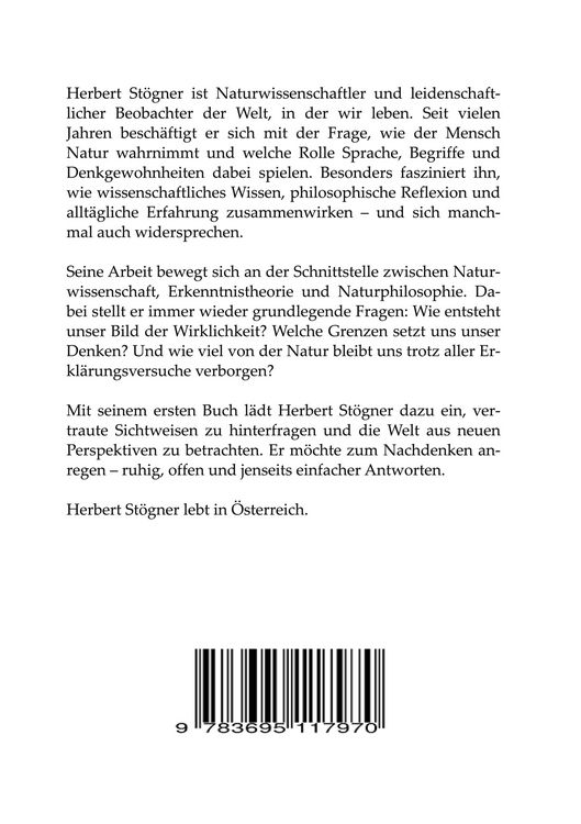 Produktbild: Die Natur ist nicht, was wir denken