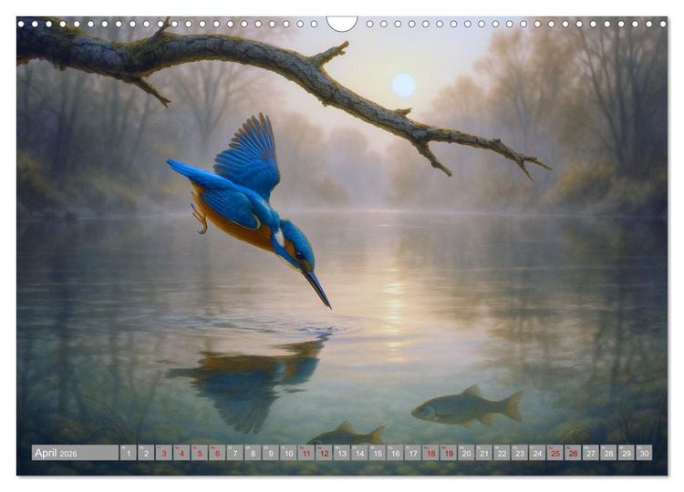 Produktbild: Eisvogeltr&auml;ume am Wasser (Wandkalender 2026 DIN A3 quer), CALVENDO Monatskalender