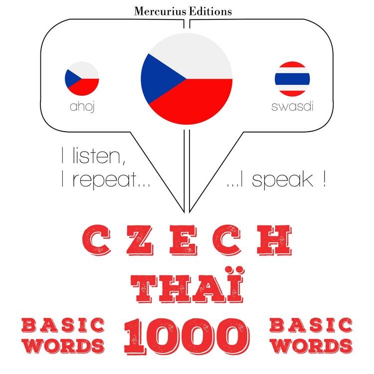 Produktbild: Če&scaron;tina - Tha&iuml;: 1000 z&aacute;kladn&iacute;ch slov