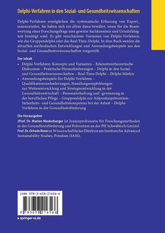 Produktbild: Delphi-Verfahren in den Sozial- und Gesundheitswissenschaften