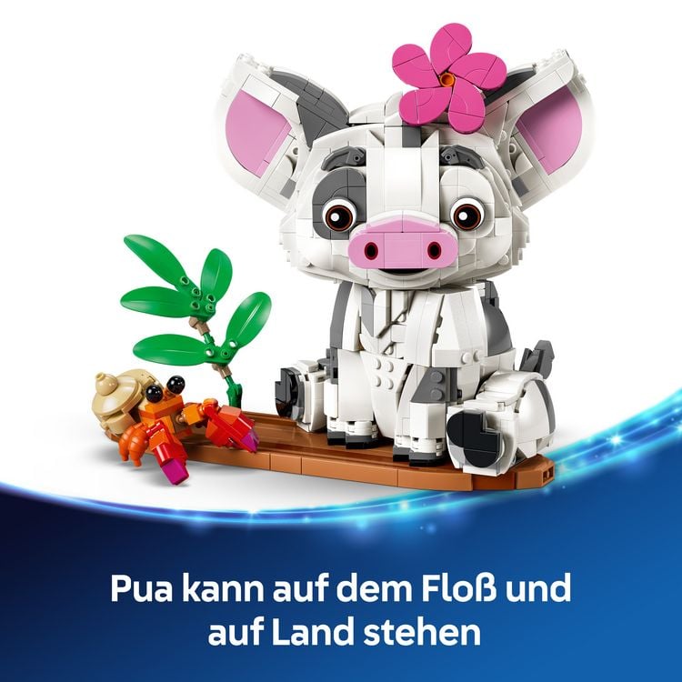 Produktbild: LEGO ǀ Disney 43292 Vaiana Pua, Schwein zum Bauen und Spielen, Zimmerdeko f&uuml;r Fans ab 9 Jahren