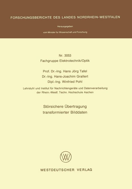 Produktbild: St&ouml;rsichere &Uuml;bertragung transformierter Bilddaten