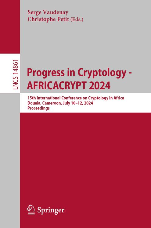 Produktbild: Progress in Cryptology - AFRICACRYPT 2024