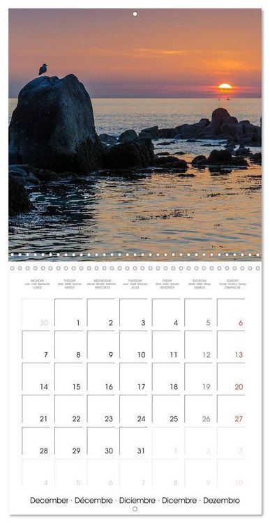 Produktbild: Bretagne Paysages c&ocirc;tiers (Calendrier mural carr&eacute; 2026 30x30 cm) Calendrier double avec une page pour vos prises de notes