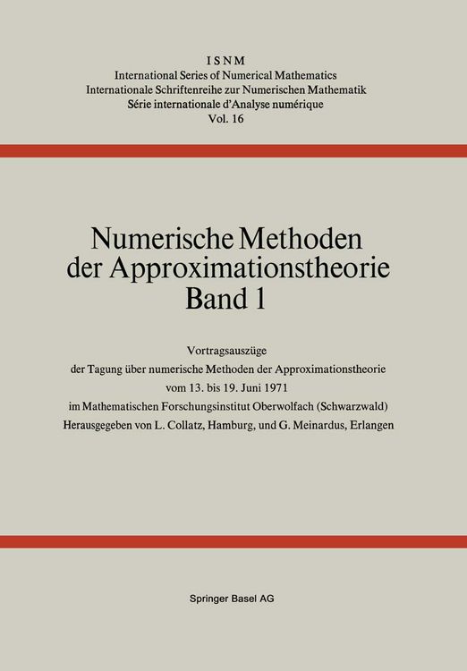 Produktbild: Numerische Methoden der Approximationstheorie