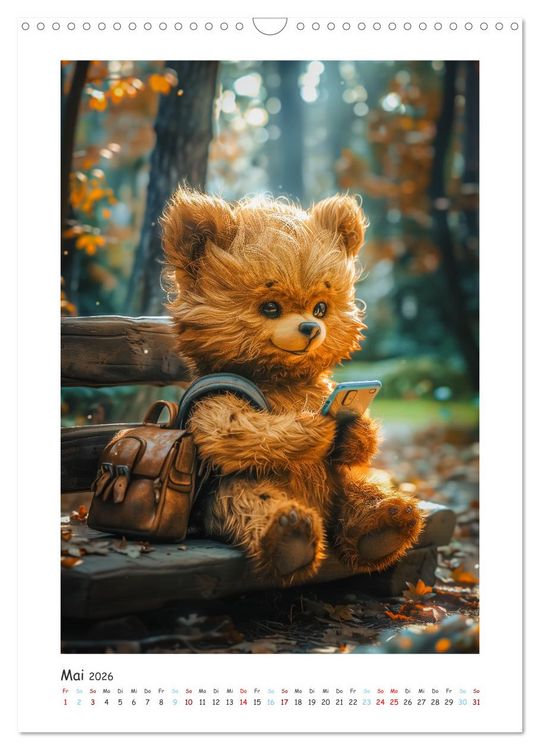 Produktbild: Taddy&acute;s Abenteuer (Wandkalender 2026 DIN A3 hoch), CALVENDO Monatskalender