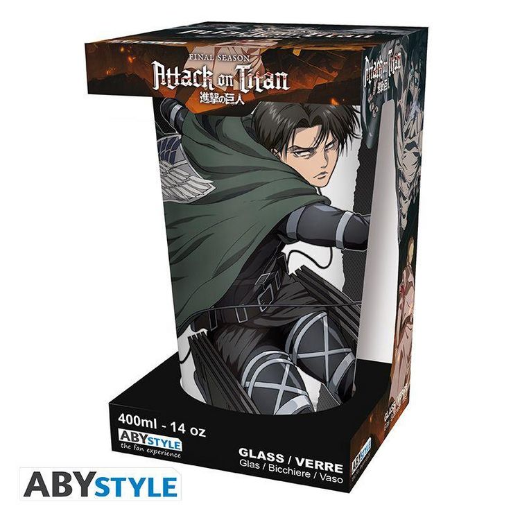 Produktbild: ATTACK ON TITAN - Large Glass - 400ml - Levi S4