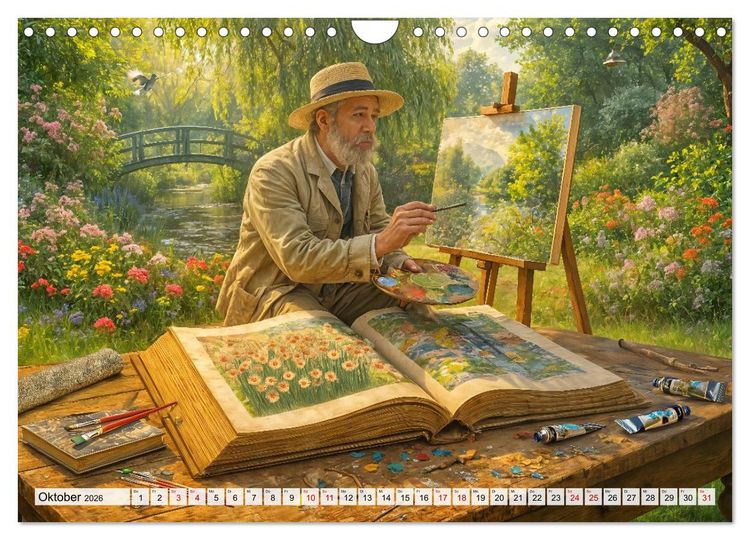 Produktbild: Magische Welt der B&uuml;cher - Fantastische Abenteuer zwischen den Seiten (Wandkalender 2026 DIN A4 quer), CALVENDO Monatskalender
