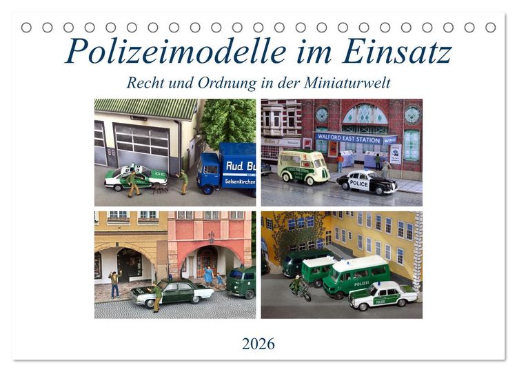 Produktbild: Polizeimodelle im Einsatz (Tischkalender 2026 DIN A5 quer), CALVENDO Monatskalender