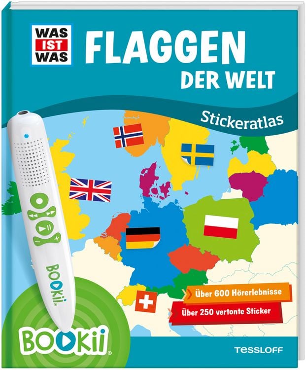 Produktbild: BOOKii&reg; WAS IST WAS Stickeratlas Flaggen der Welt.