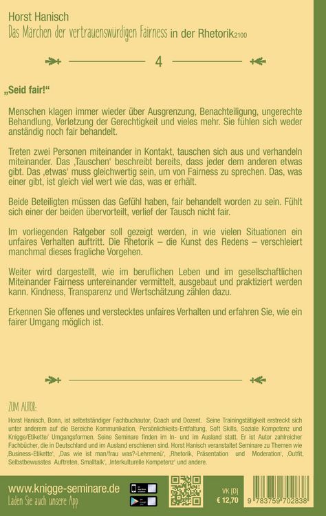 Produktbild: Das M&auml;rchen der vertrauensw&uuml;rdigen Fairness in der Rhetorik 2100