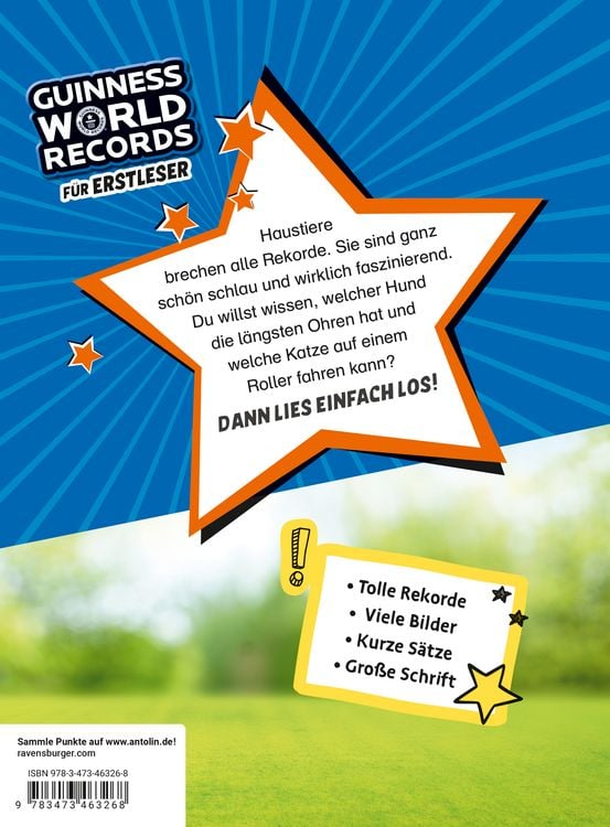 Produktbild: Guinness World Records f&uuml;r Erstleser - Haustiere