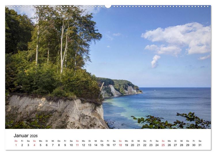 Produktbild: Der Hochuferweg im Jasmund Nationalpark (Wandkalender 2026 DIN A2 quer), CALVENDO Monatskalender