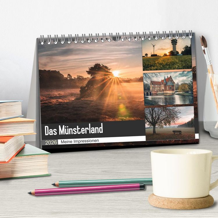 Produktbild: Das M&uuml;nsterland - Meine Impressionen (Tischkalender 2026 DIN A5 quer), CALVENDO Monatskalender