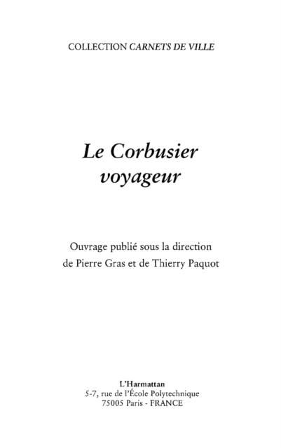 Produktbild: Corbusier voyageur Le