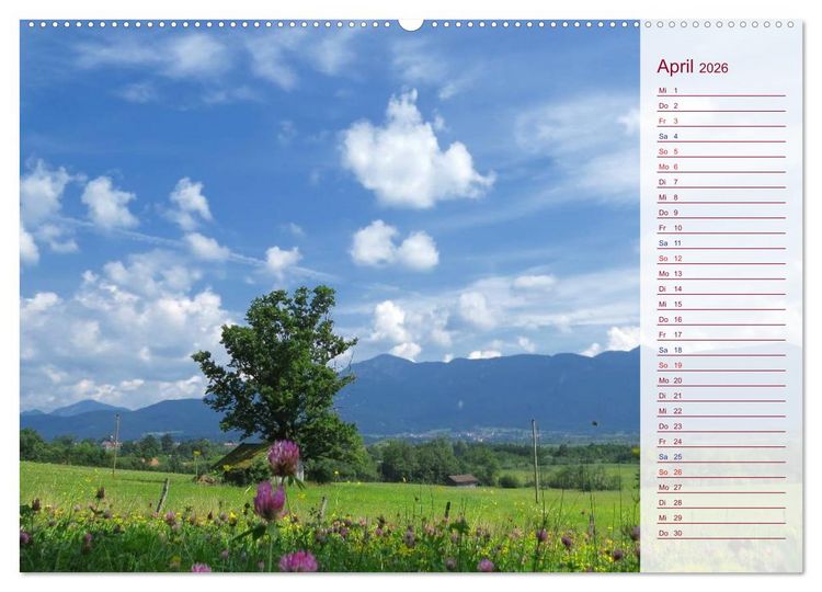 Produktbild: Murnau und das Blaue Land - Aquarelle und Fotografien (Wandkalender 2026 DIN A2 quer), CALVENDO Monatskalender