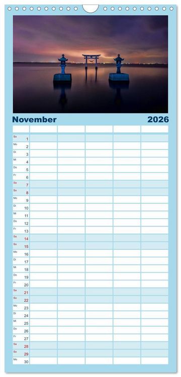 Produktbild: Familienplaner 2026 - Japan. Zwischen Tradition und Moderne mit 5 Spalten (Wandkalender, 21 x 45 cm) CALVENDO
