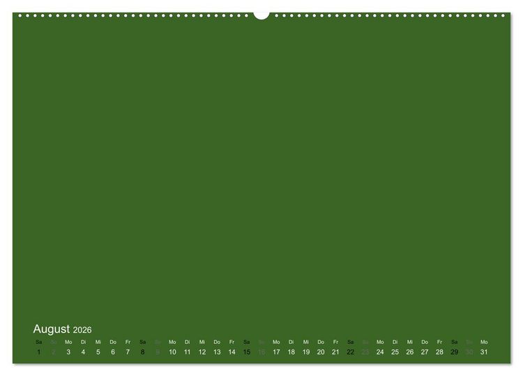 Produktbild: Bastelkalender - dunkel Gr&uuml;n (Wandkalender 2026 DIN A2 quer), CALVENDO Monatskalender