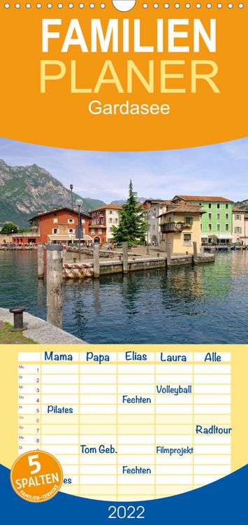 Produktbild: Familienplaner Gardasee (Wandkalender 2022 , 21 cm x 45 cm, hoch)