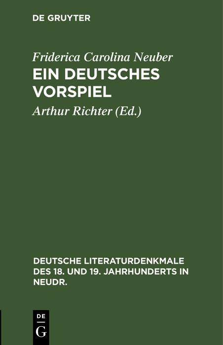 Produktbild: Ein deutsches Vorspiel