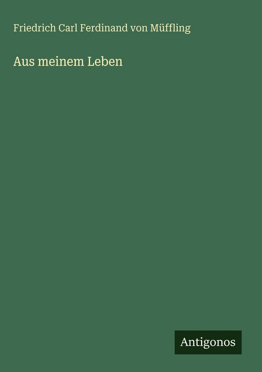 Produktbild: Aus meinem Leben