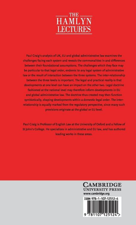 Produktbild: UK, EU and Global Administrative Law