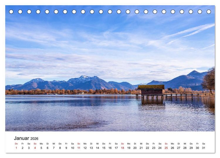 Produktbild: Traumhafter Chiemsee - eine kalendarische Reise (Tischkalender 2026 DIN A5 quer), CALVENDO Monatskalender