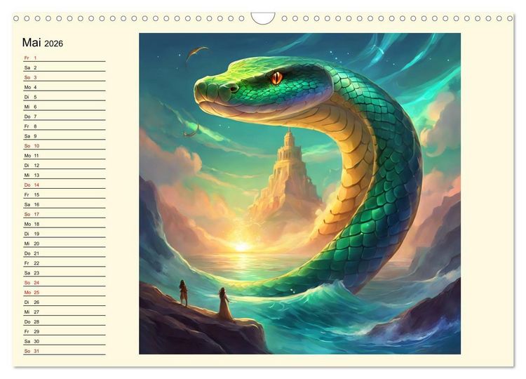 Produktbild: Meeresmythen (Wandkalender 2026 DIN A3 quer), CALVENDO Monatskalender