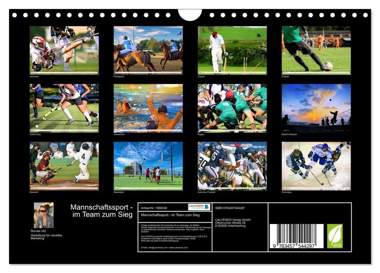 Produktbild: Mannschaftssport - im Team zum Sieg (Wandkalender 2026 DIN A4 quer), CALVENDO Monatskalender