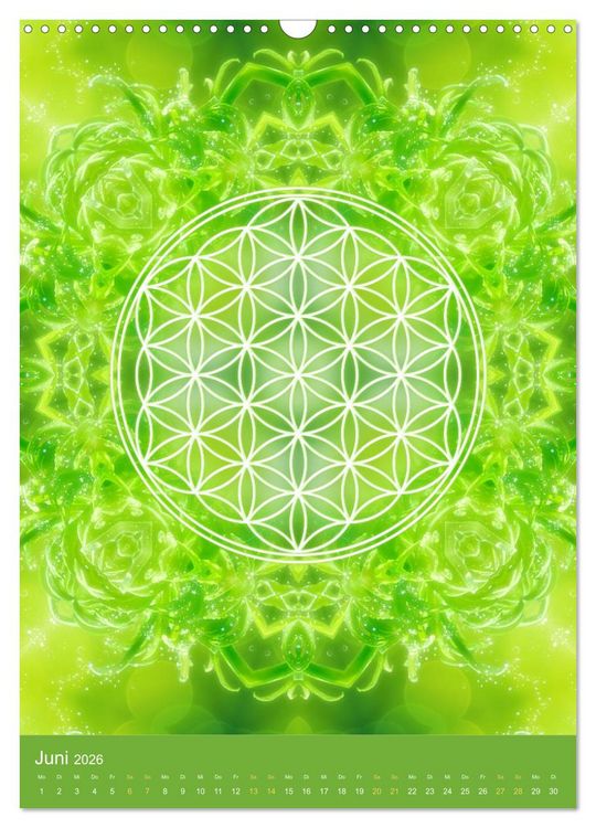 Produktbild: Blume des Lebens - Harmonie durch Symbolkraft (Wandkalender 2026 DIN A3 hoch), CALVENDO Monatskalender