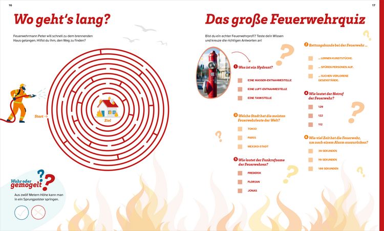 Produktbild: WAS IST WAS R&auml;tseln und Stickern: Feuerwehr