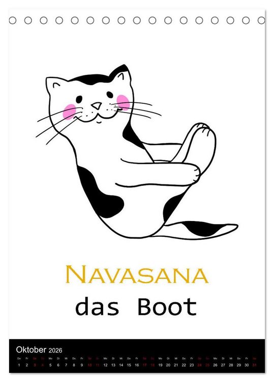 Produktbild: Yogakatzen - ganz entspannt im Hier und Jetzt (Tischkalender 2026 DIN A5 hoch), CALVENDO Monatskalender