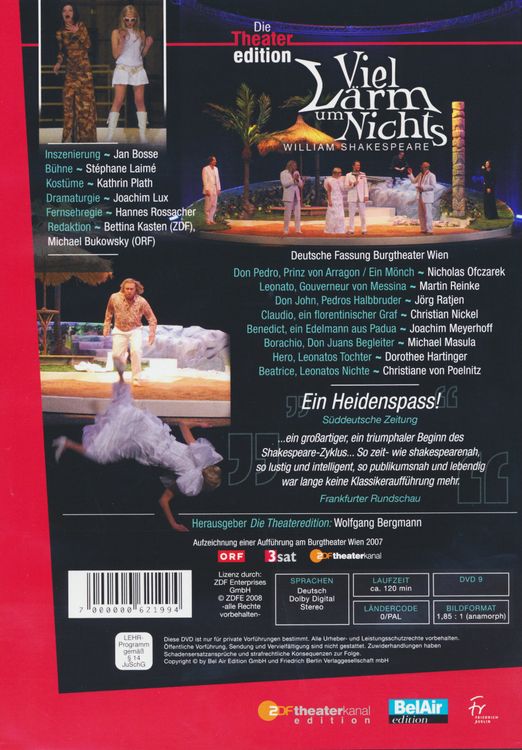 Produktbild: Viel L&auml;rm um nichts - Die Theater Edition