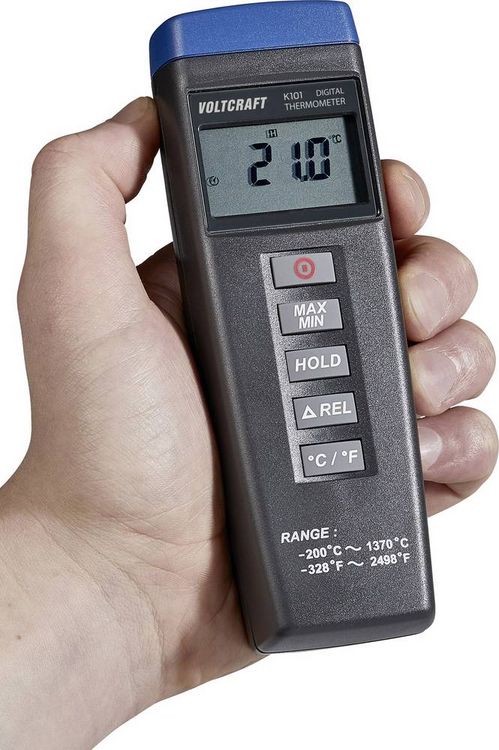 Produktbild: VOLTCRAFT K101 Temperatur-Messger&auml;t -200 - +1370&deg;C F&uuml;hler-Typ K