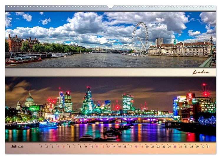 Produktbild: St&auml;dte der Welt, Panoramen (Wandkalender 2026 DIN A2 quer), CALVENDO Monatskalender