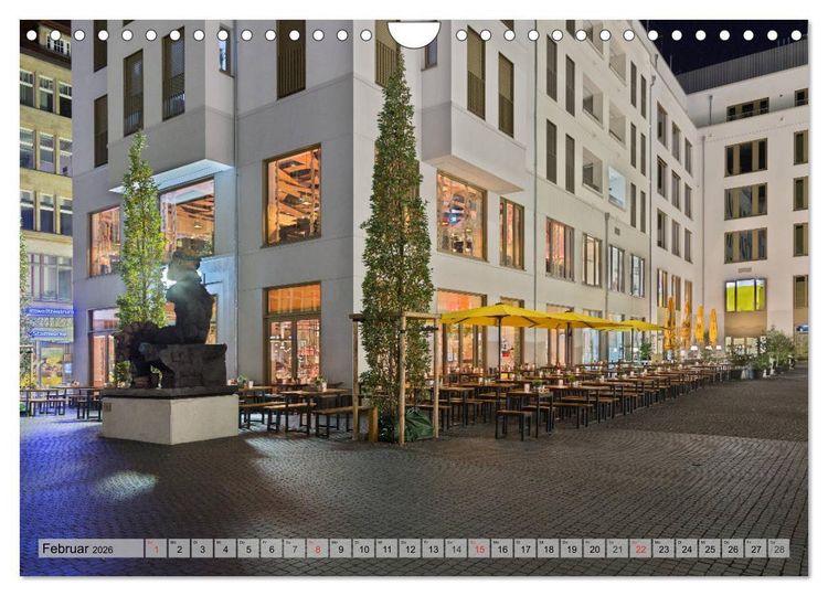 Produktbild: Leipzig - Fotografiert bei Nacht von Michael Allmaier (Wandkalender 2026 DIN A4 quer), CALVENDO Monatskalender