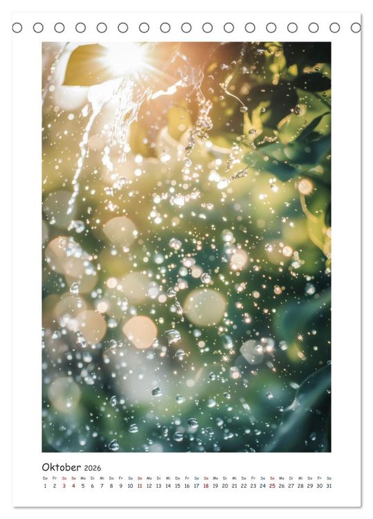 Produktbild: Die Bedeutung von Wasser (Tischkalender 2026 DIN A5 hoch), CALVENDO Monatskalender